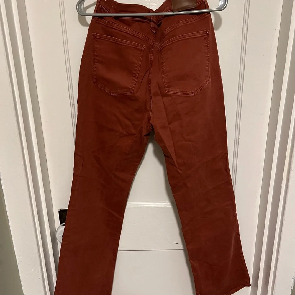 Madewell Rust Red High-Rise bootcut pants - Picture 3 of 8